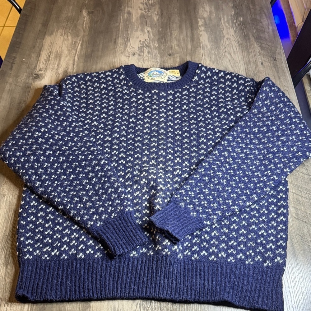 Vintage Environmantal Clothing Co. Wool blend Grandpa Crewneck Sweater